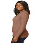 Ribbed Cotton Turtleneck Sweater image number 2