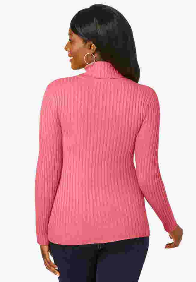 Ribbed Cotton Turtleneck Sweater image number 1