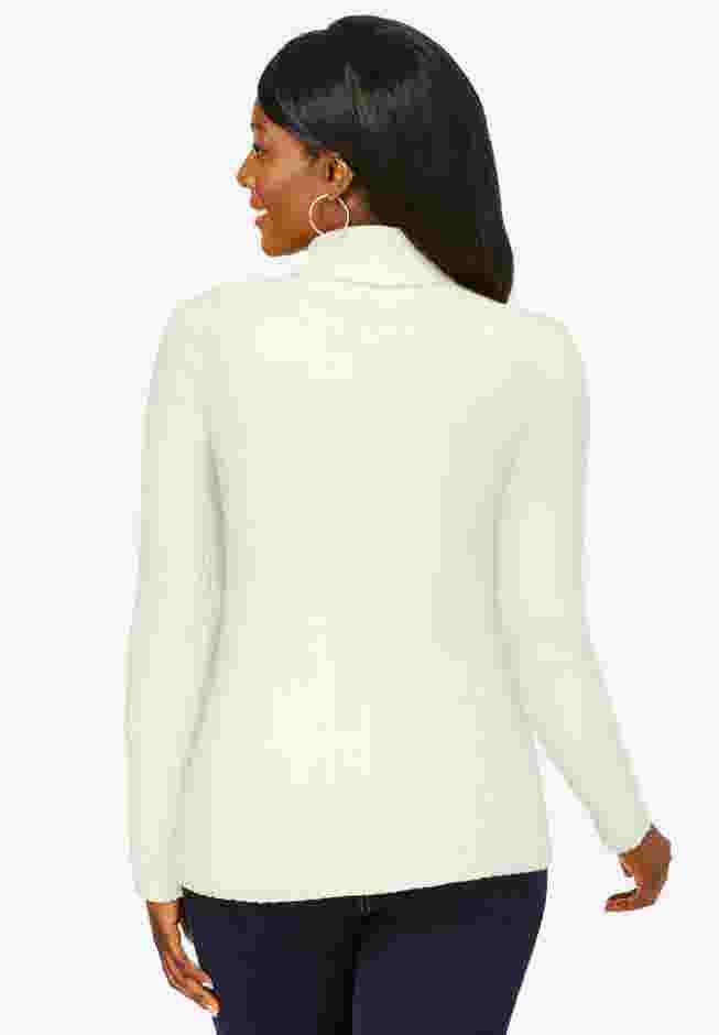 Ribbed Cotton Turtleneck Sweater image number 2