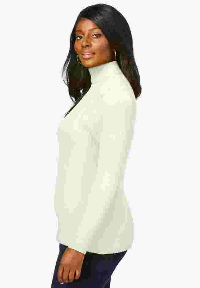 Ribbed Cotton Turtleneck Sweater image number 3