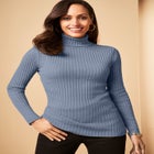 Ribbed Cotton Turtleneck Sweater image number null
