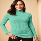 Ribbed Cotton Turtleneck Sweater image number null