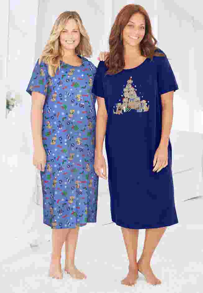 2-Pack Long Sleepshirts image number 6
