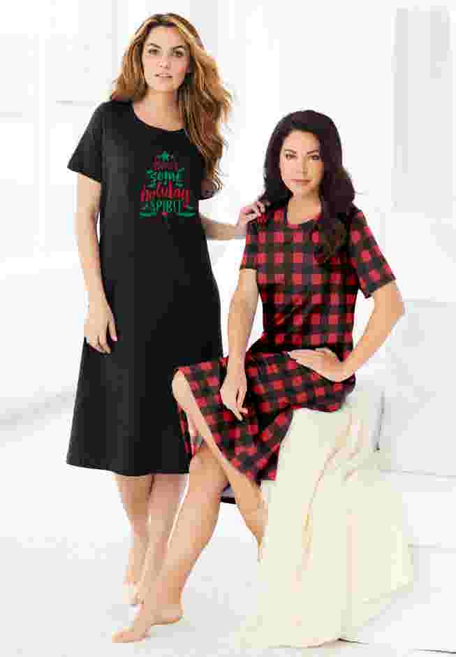 2-Pack Long Sleepshirts image number 4
