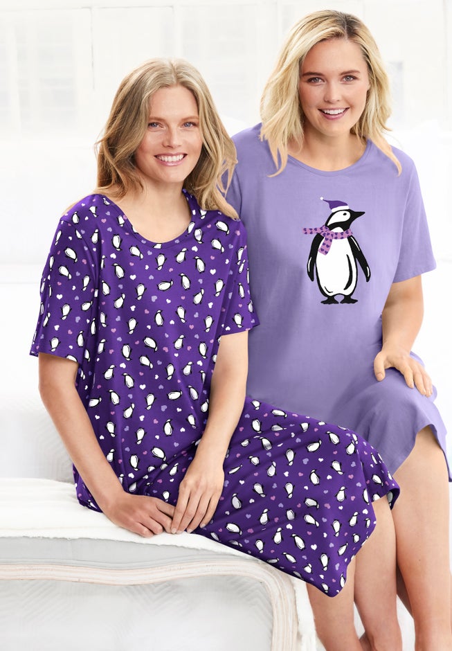 2-Pack Long Sleepshirts image number 6