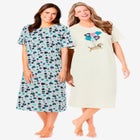 2-Pack Long Sleepshirts image number null