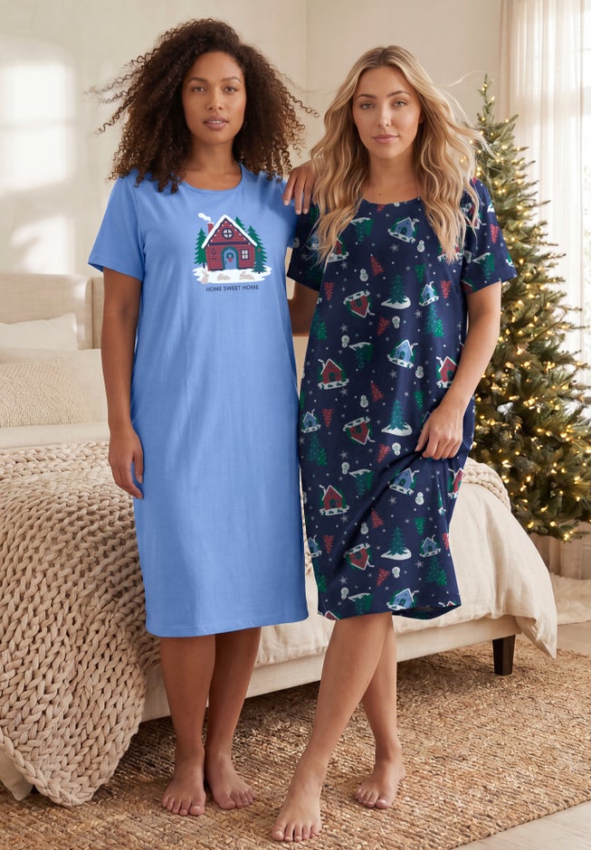 2-Pack Long Sleepshirts image number 4