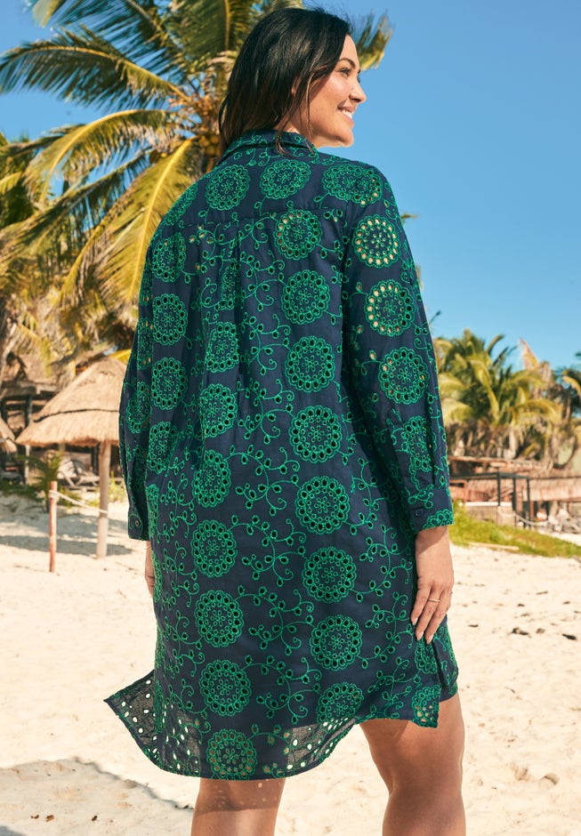 Eyelet Cover-Up Shirt image number 1