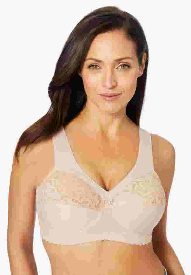Glamorise® Magic Lift® Cotton Support Wireless Bra 1001 image number 0
