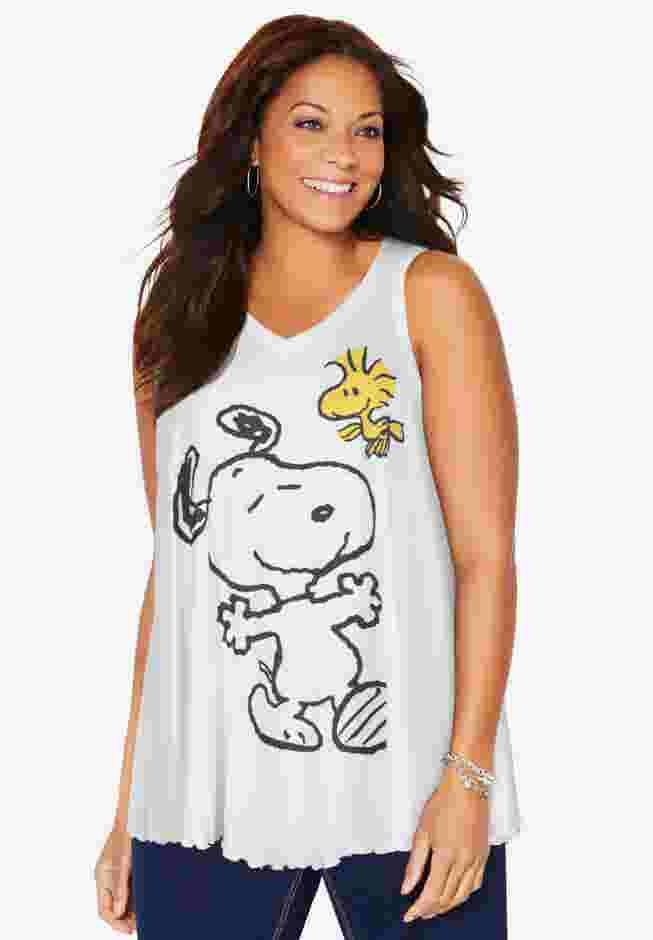 V-neck Snoopy Tank image number 0