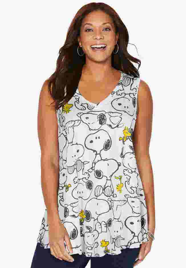 V-neck Snoopy Tank image number 0