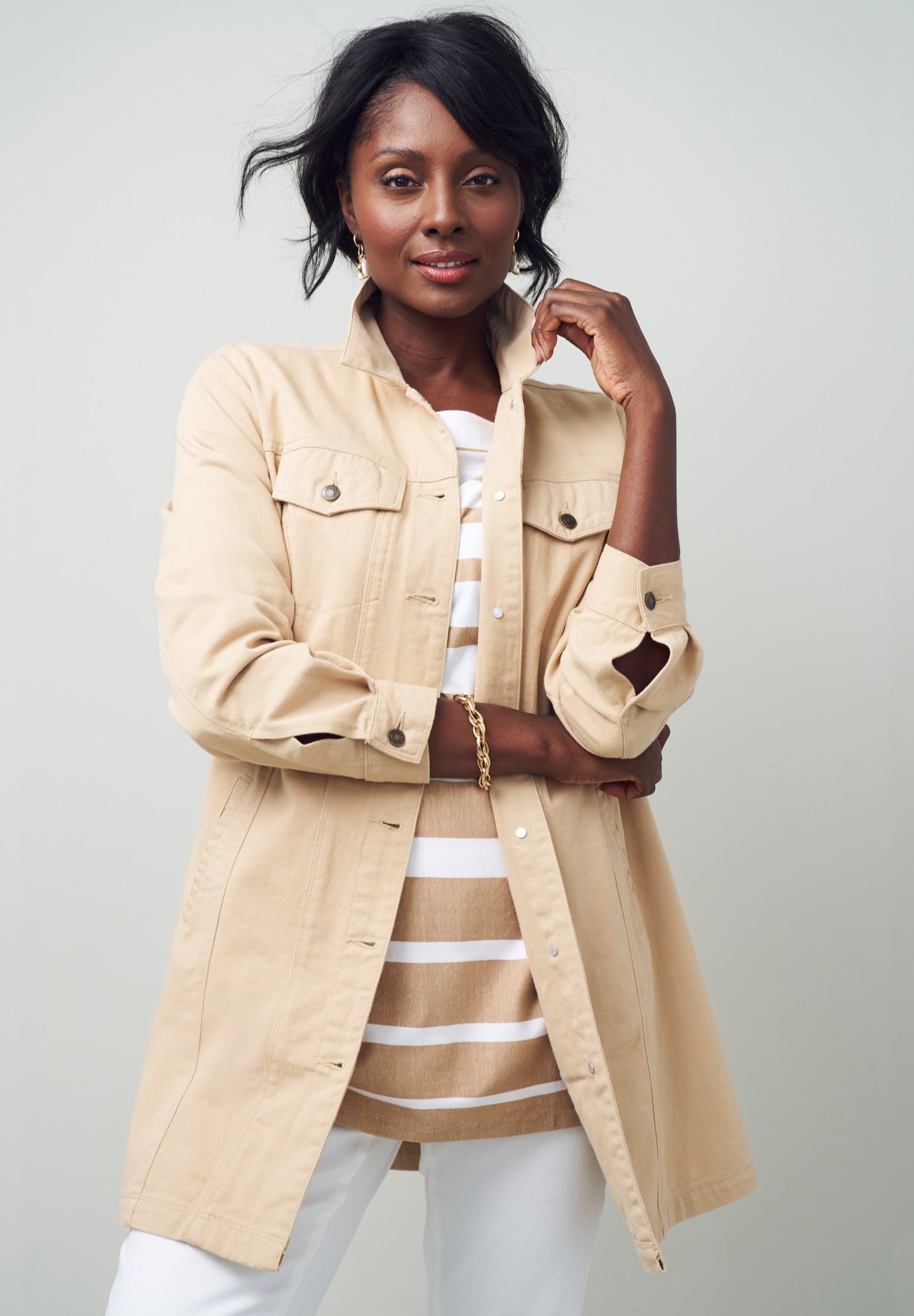 Long Denim Jacket image number 0