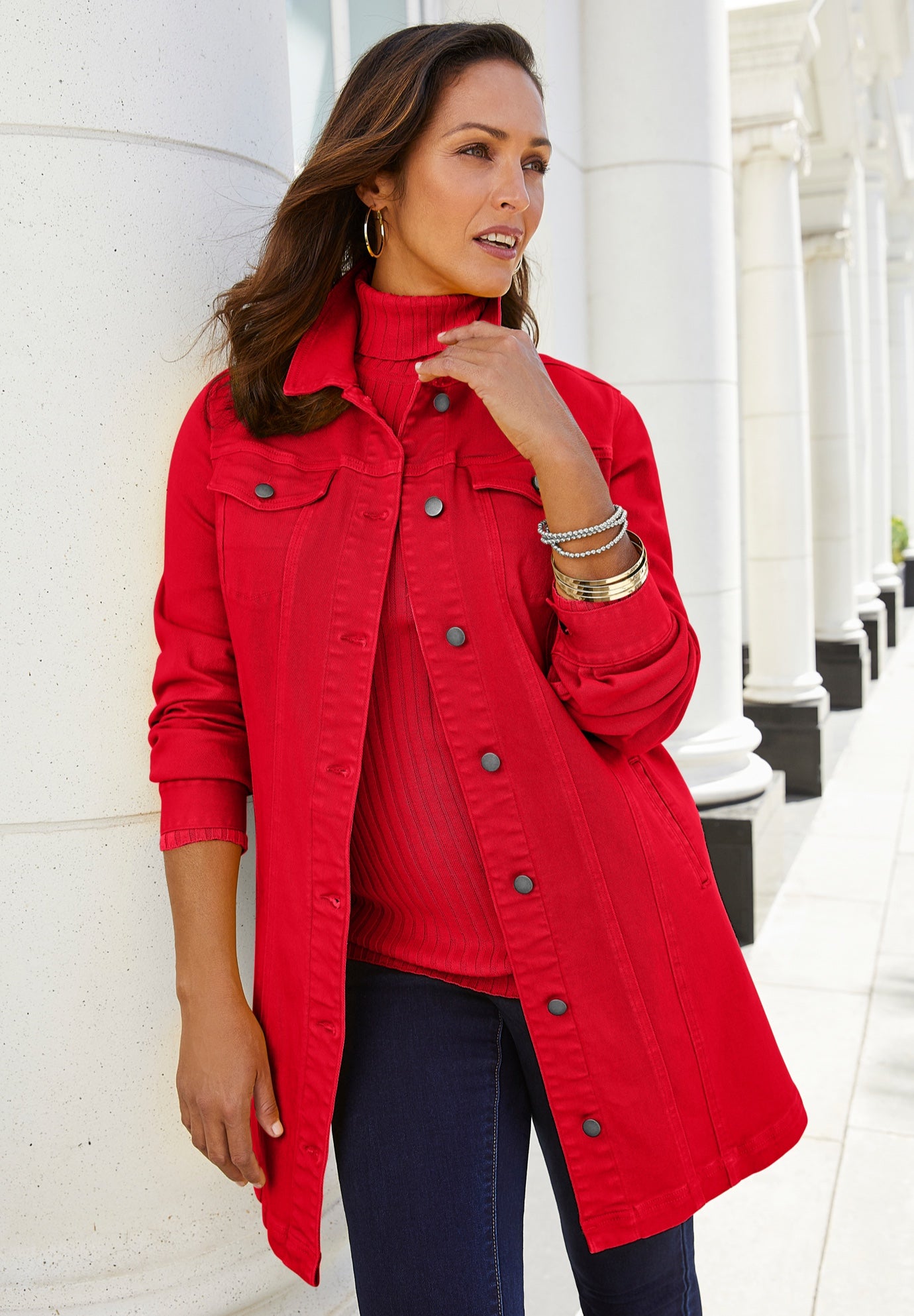 Long Denim Jacket image number 0