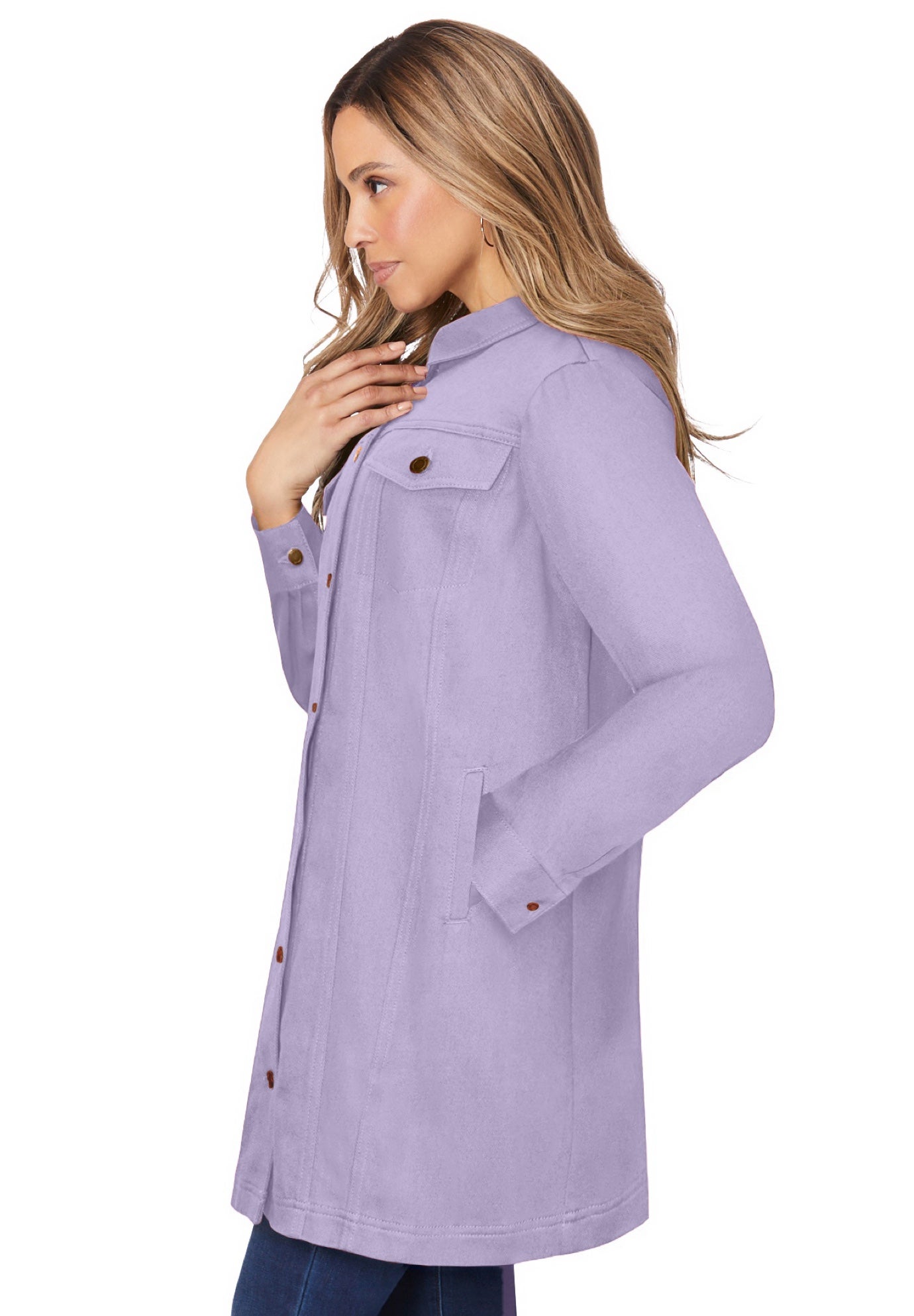 Long Denim Jacket image number 1