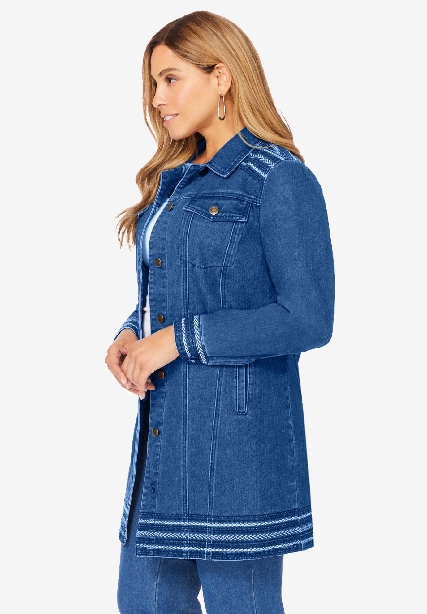 Long Denim Jacket image number 3