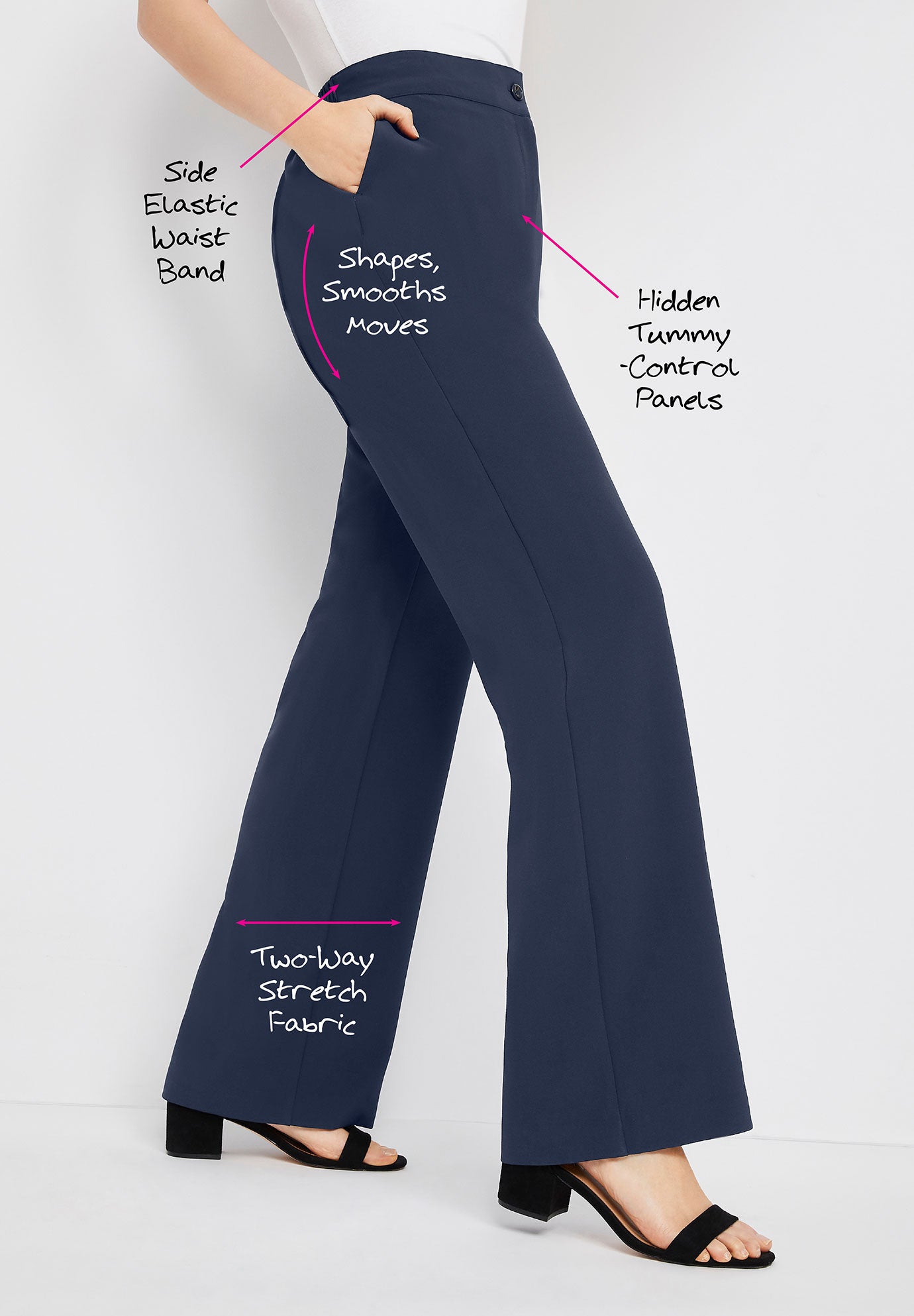 Tummy Control Bi-Stretch Bootcut Pant image number 1