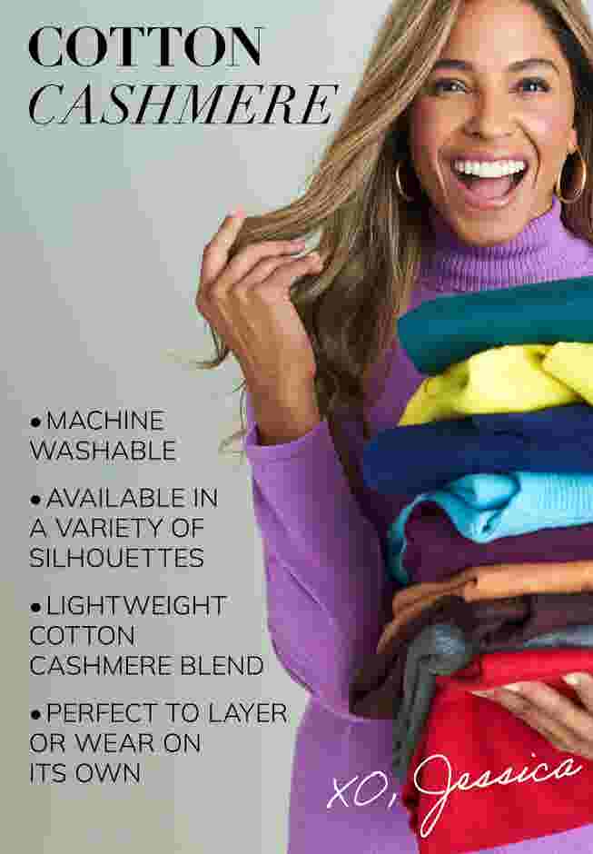 Cotton Cashmere Sleeveless Turtleneck Shell image number 3