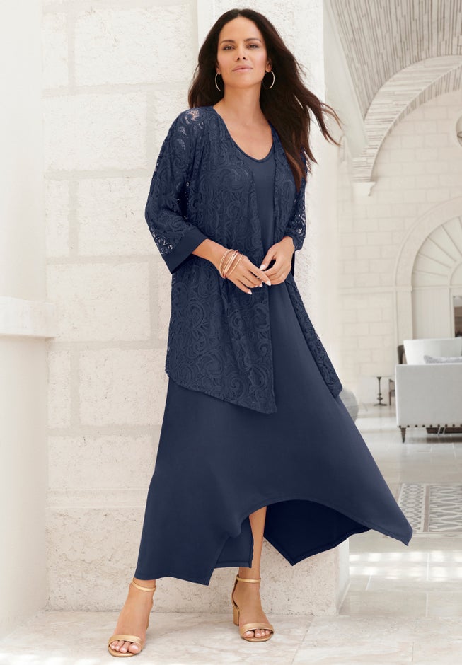 Lace Jacket Dress Set image number 0