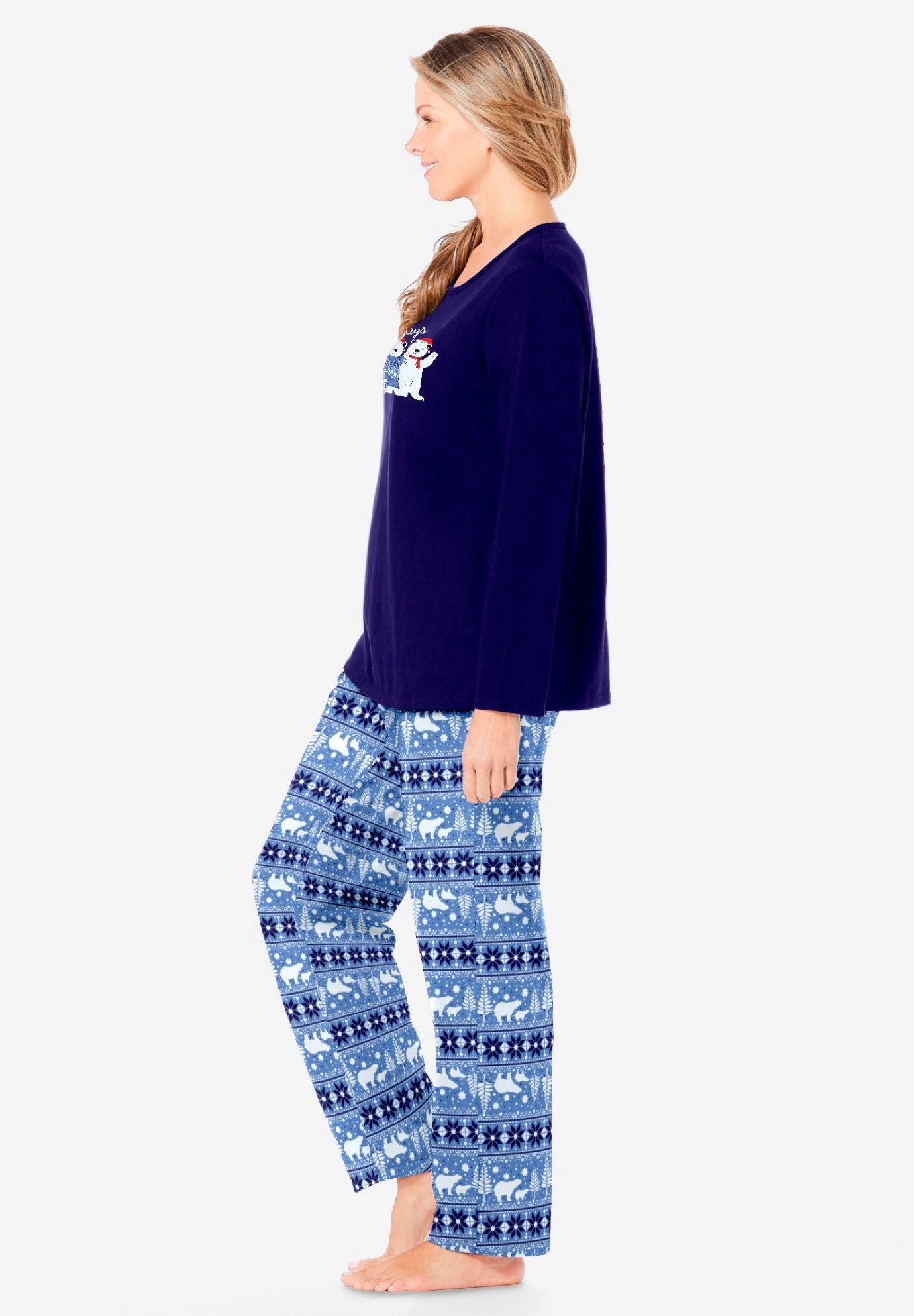 Long Sleeve Knit PJ Set image number 2