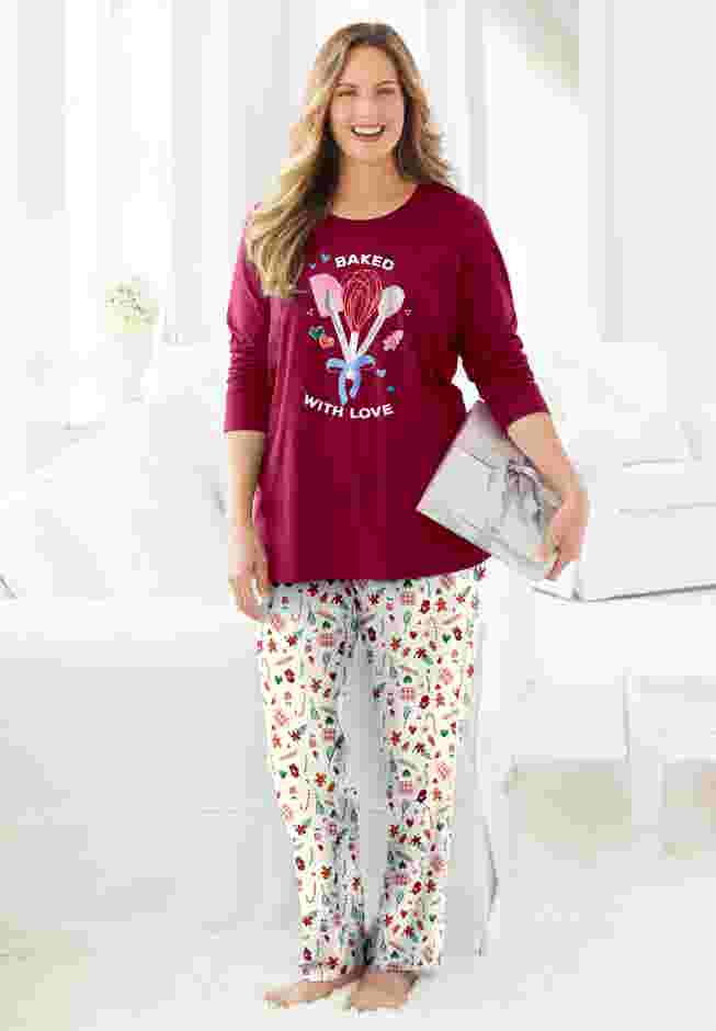 Long Sleeve Knit PJ Set image number 0