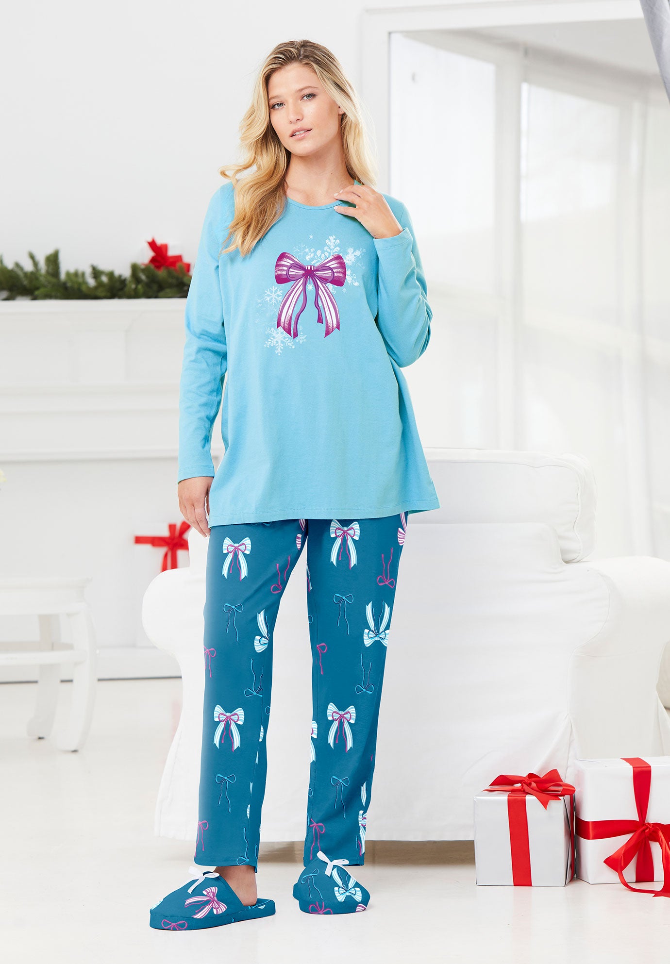 Long Sleeve Knit PJ Set image number 0