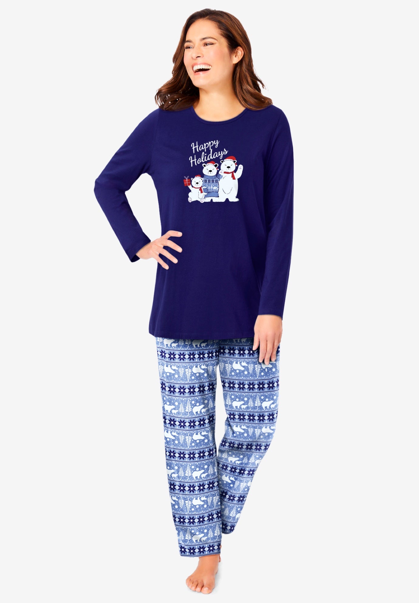 Long Sleeve Knit PJ Set image number 0