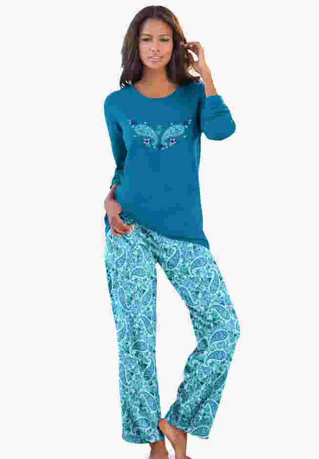 Long Sleeve Knit PJ Set image number 0