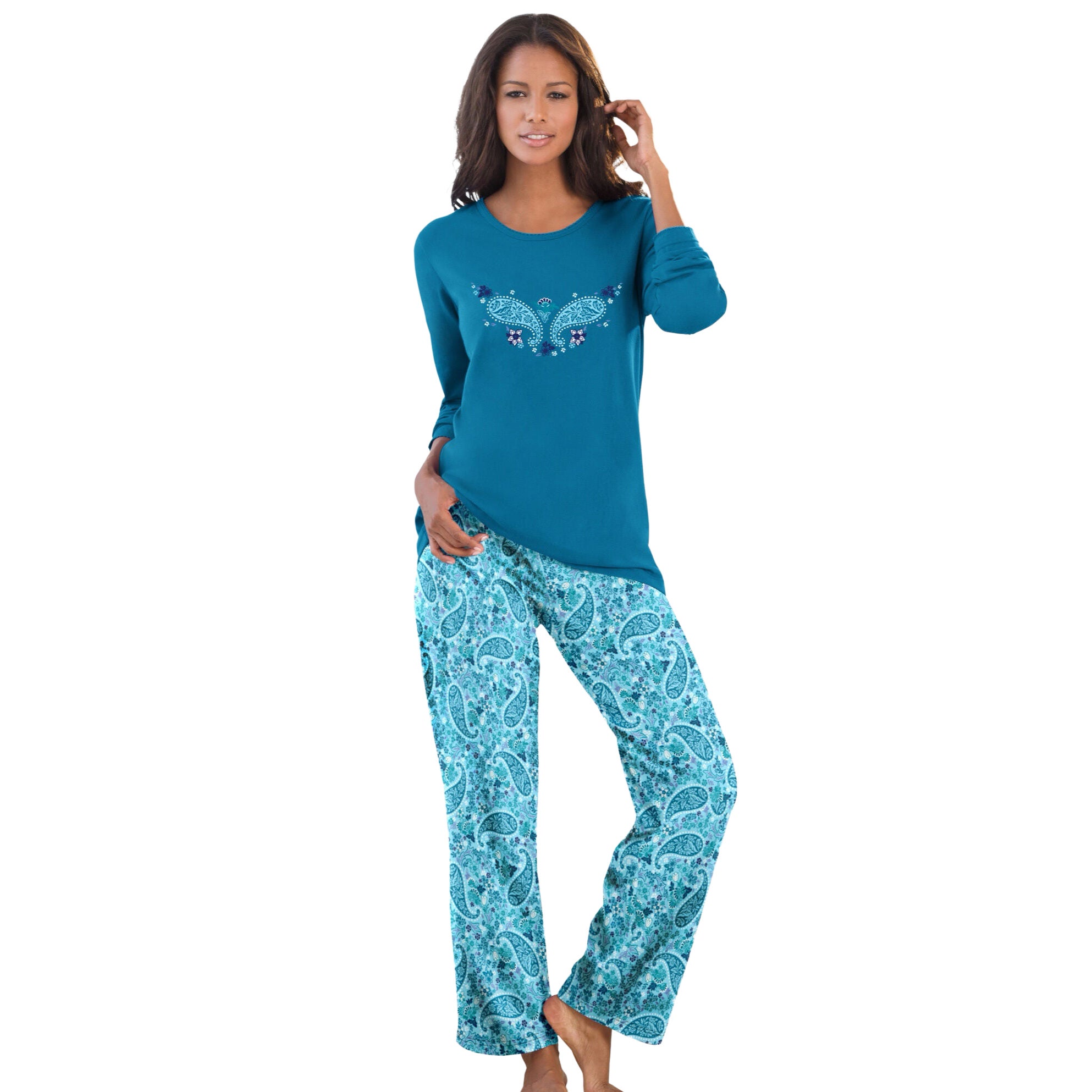 Long Sleeve Knit PJ Set image number 0