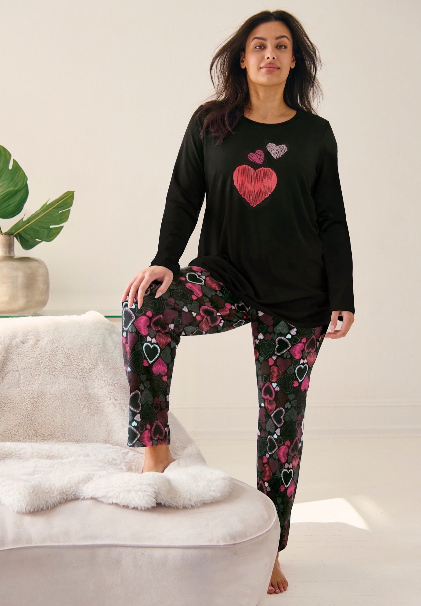 Long Sleeve Knit PJ Set image number 0