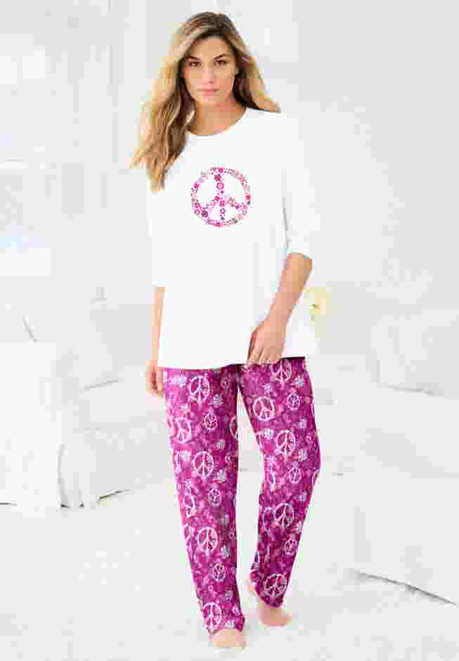 Long Sleeve Knit PJ Set image number 6