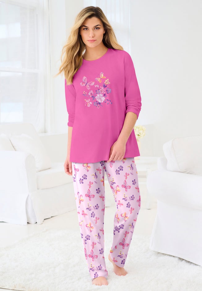 Long Sleeve Knit PJ Set image number 0