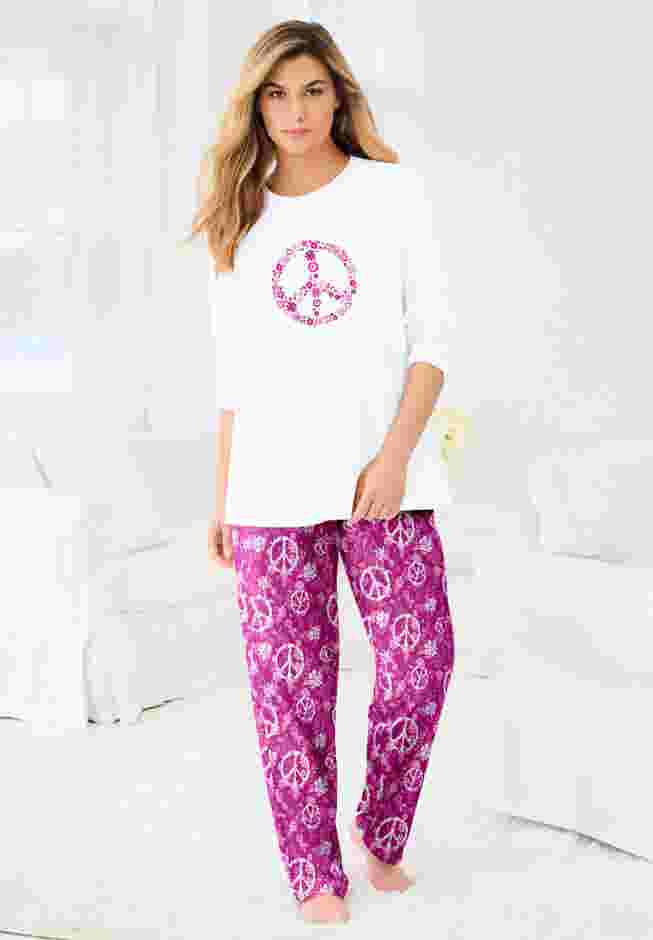 Long Sleeve Knit PJ Set image number 0