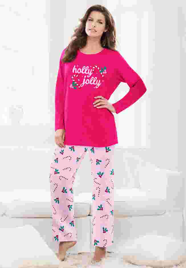Long Sleeve Knit PJ Set image number 0