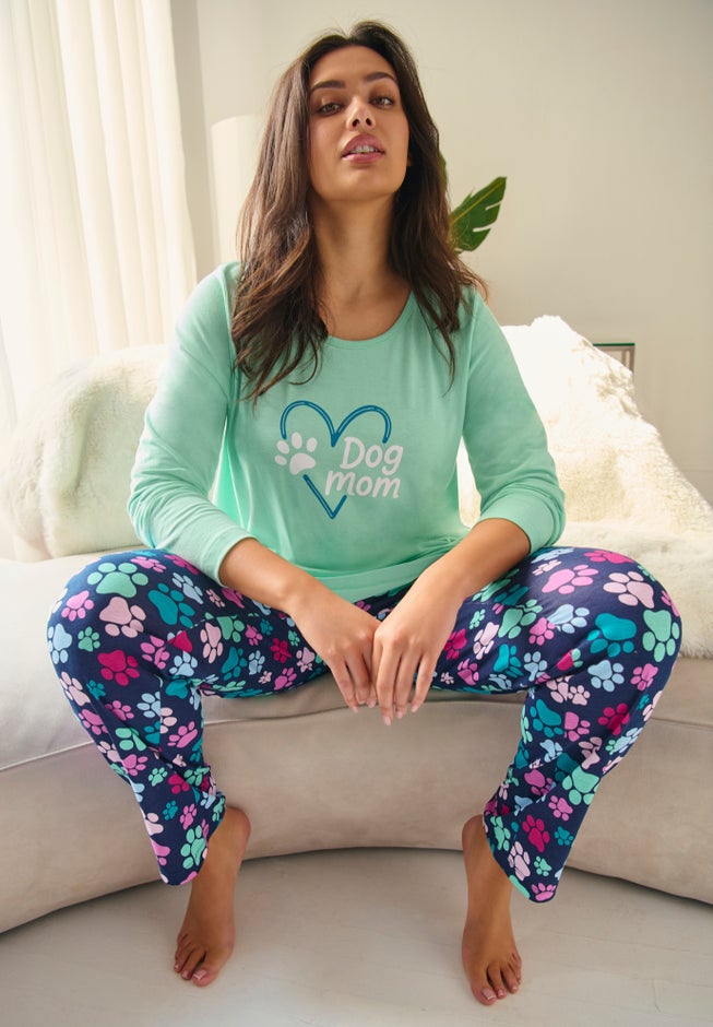 Long Sleeve Knit PJ Set image number 4