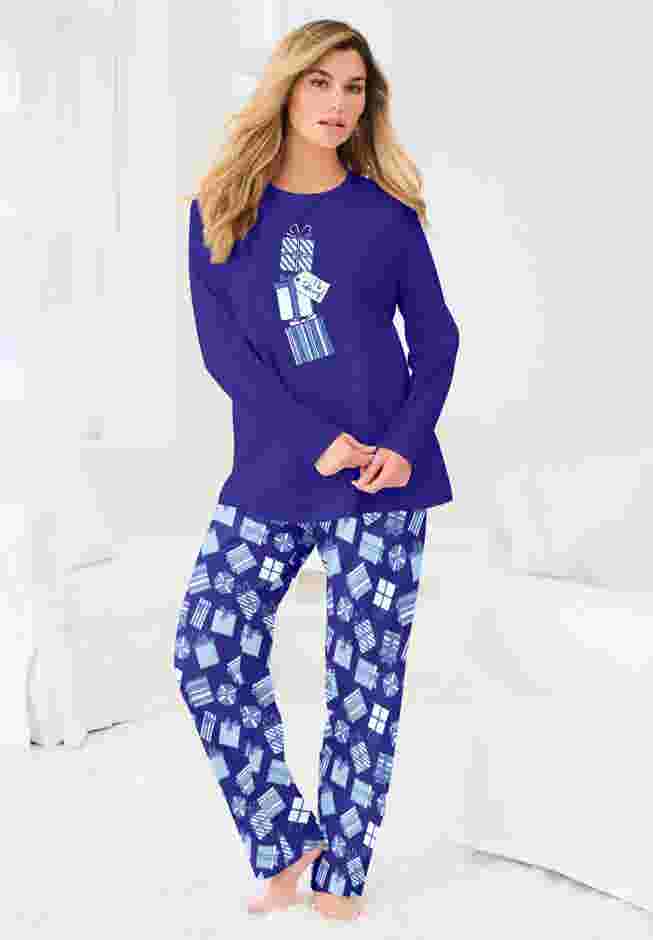 Long Sleeve Knit PJ Set image number 0