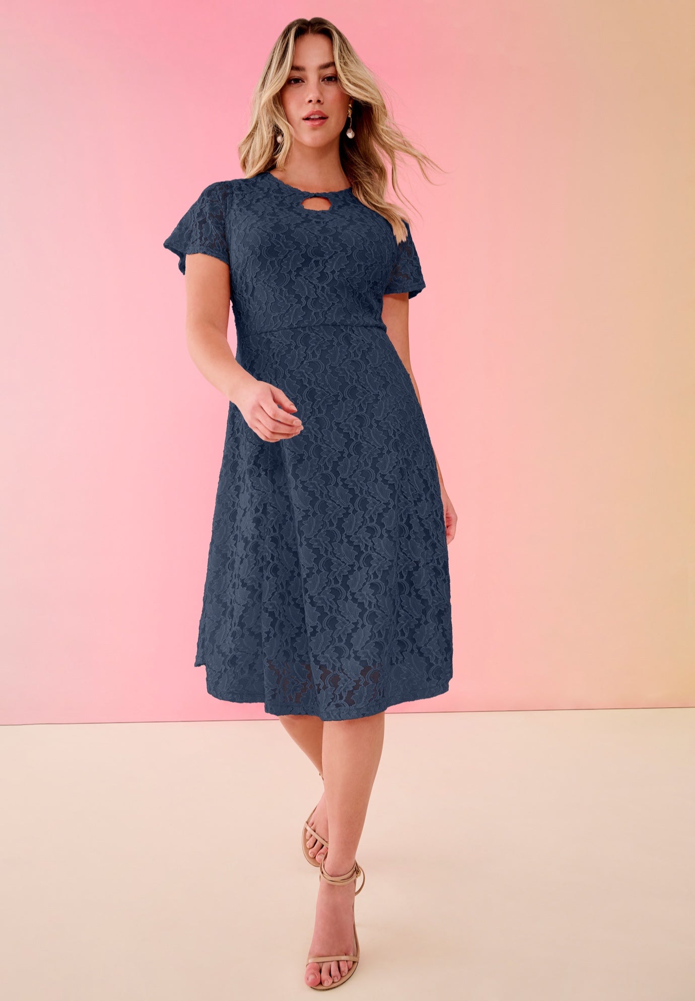 Keyhole Lace Dress image number 0