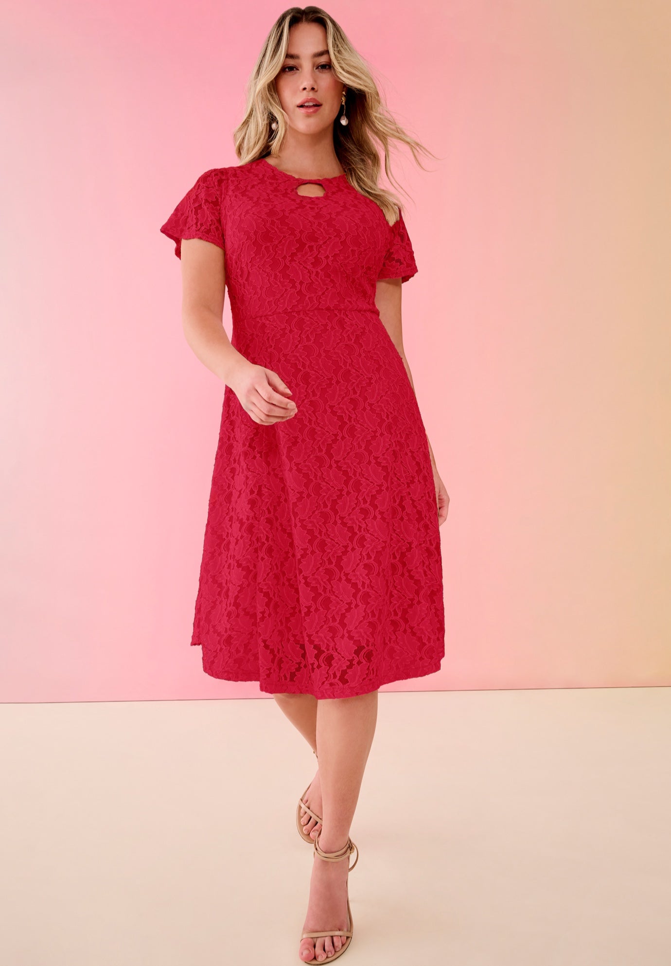 Keyhole Lace Dress image number 0