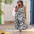 Stretch Cotton Tank Maxi Dress image number null