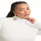 Ribbed Mock Neck Top image number null