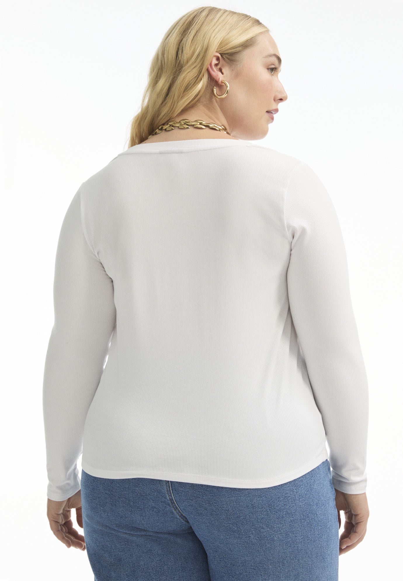 Ribbed Scoopneck Top image number 1