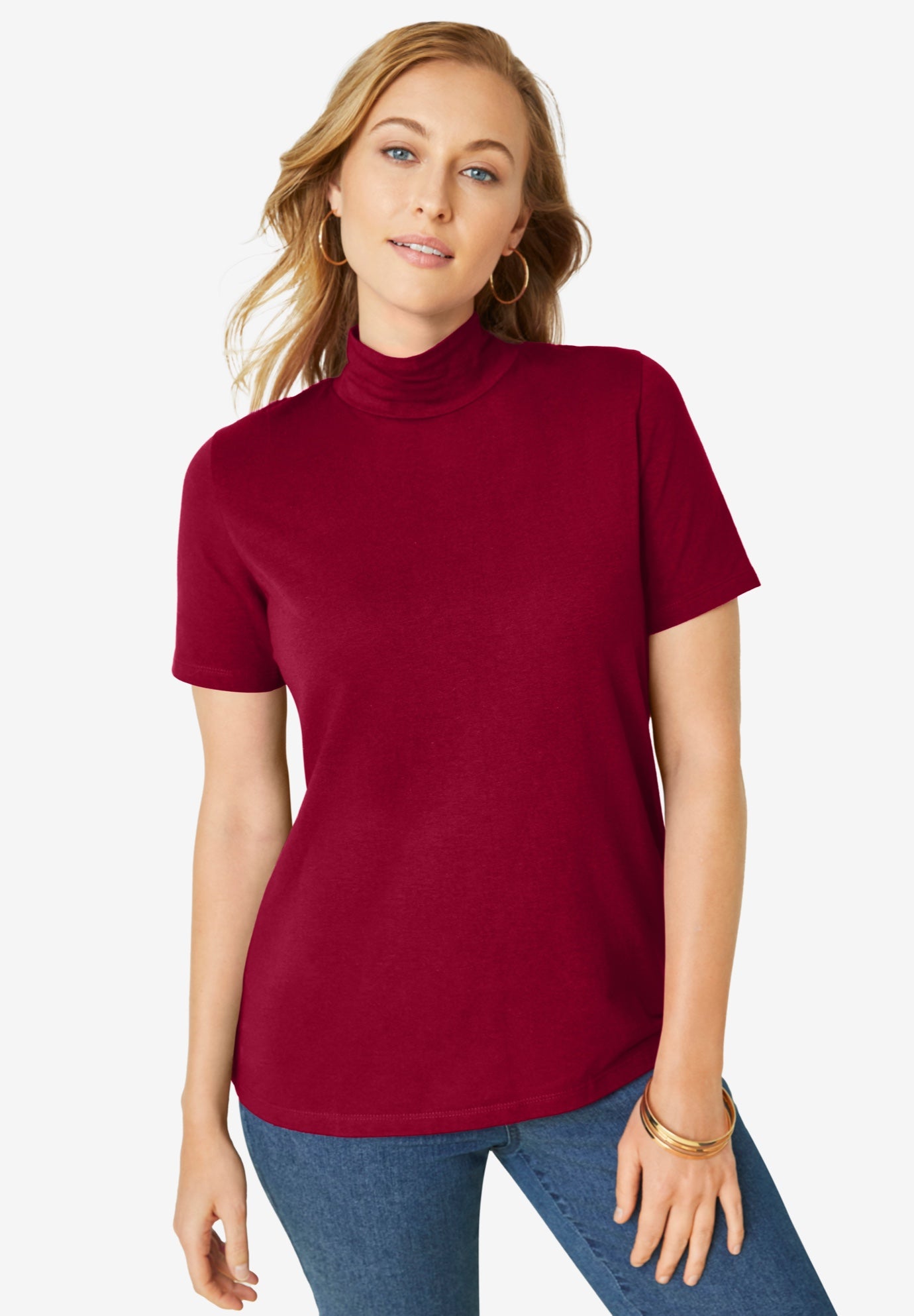 Short Sleeve Mock Neck image number 0