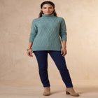 Cable Turtleneck Sweater image number null