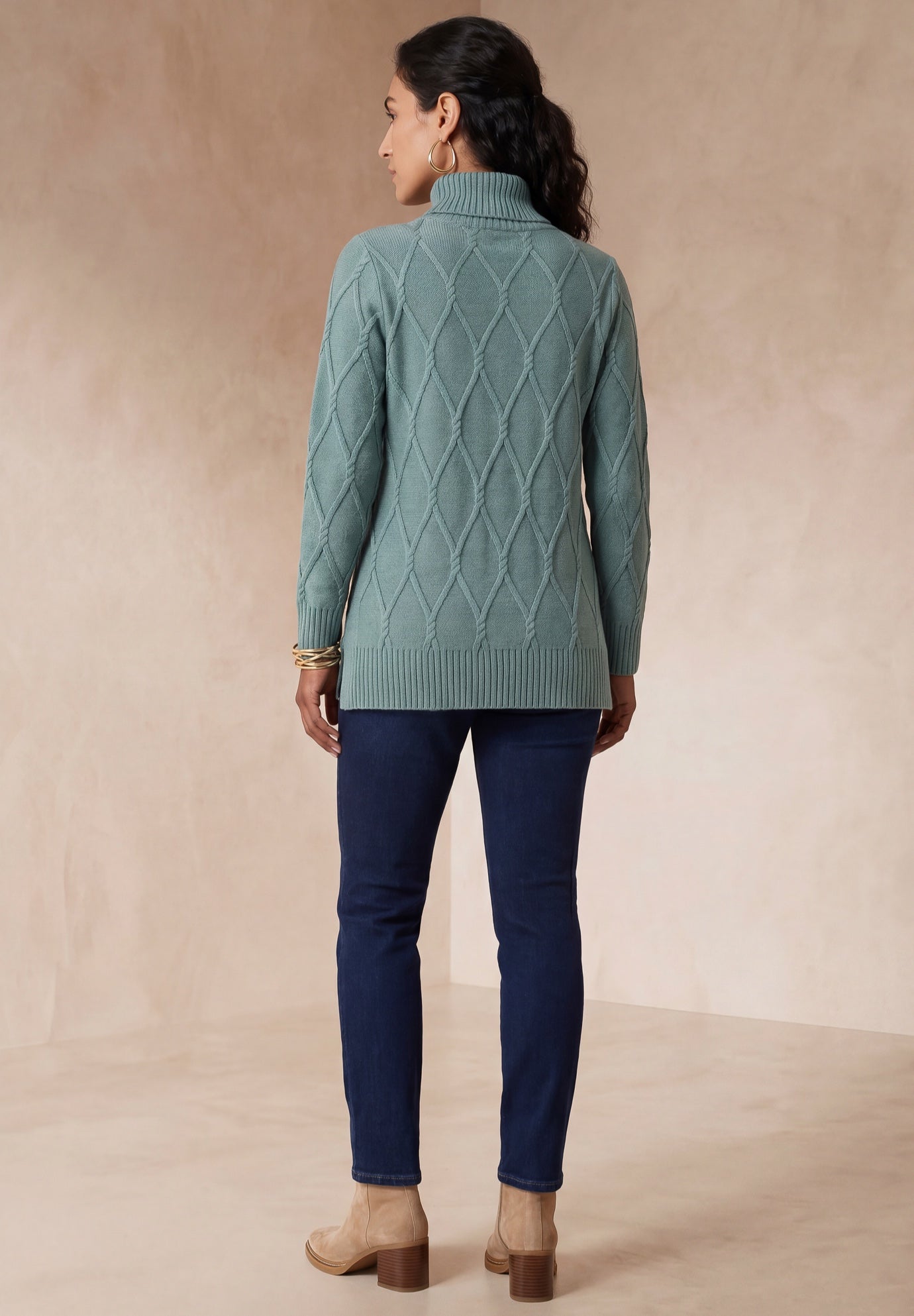 Cable Turtleneck Sweater image number 1