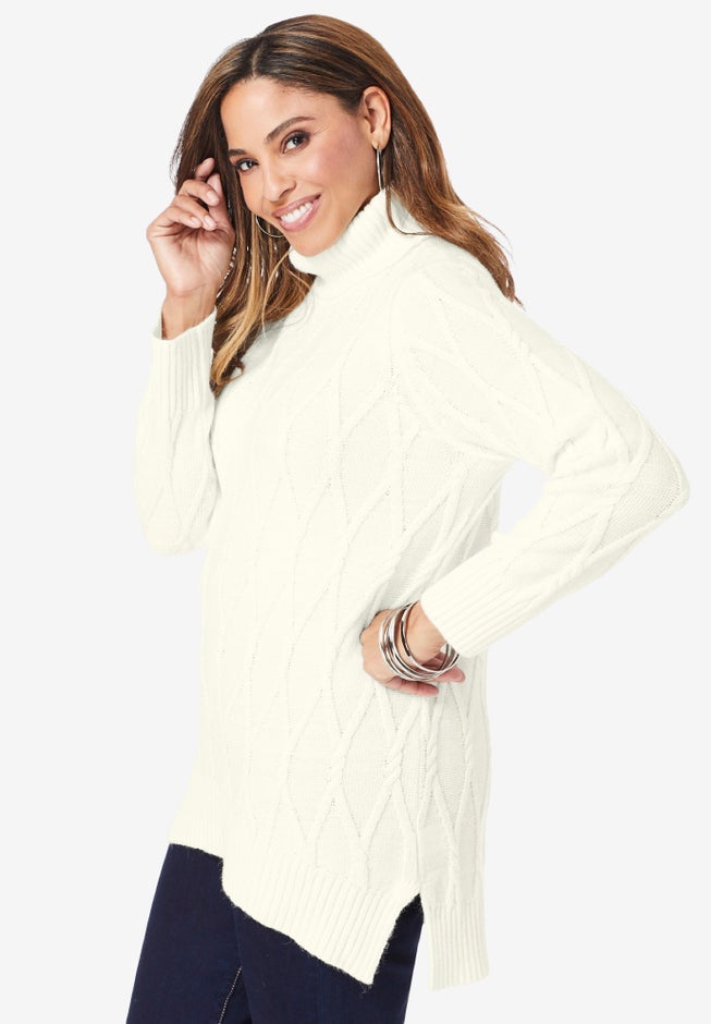 Cable Turtleneck Sweater image number 2