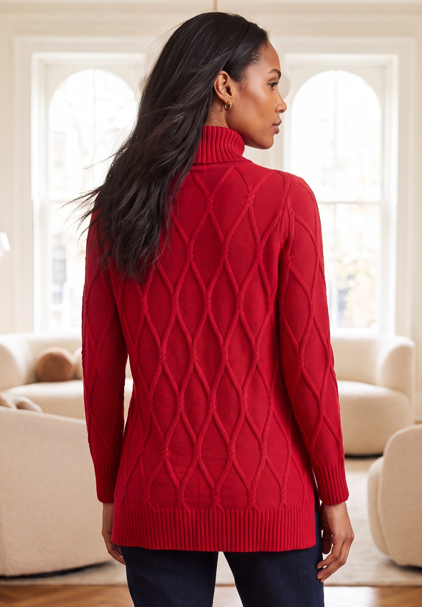Cable Turtleneck Sweater image number 1