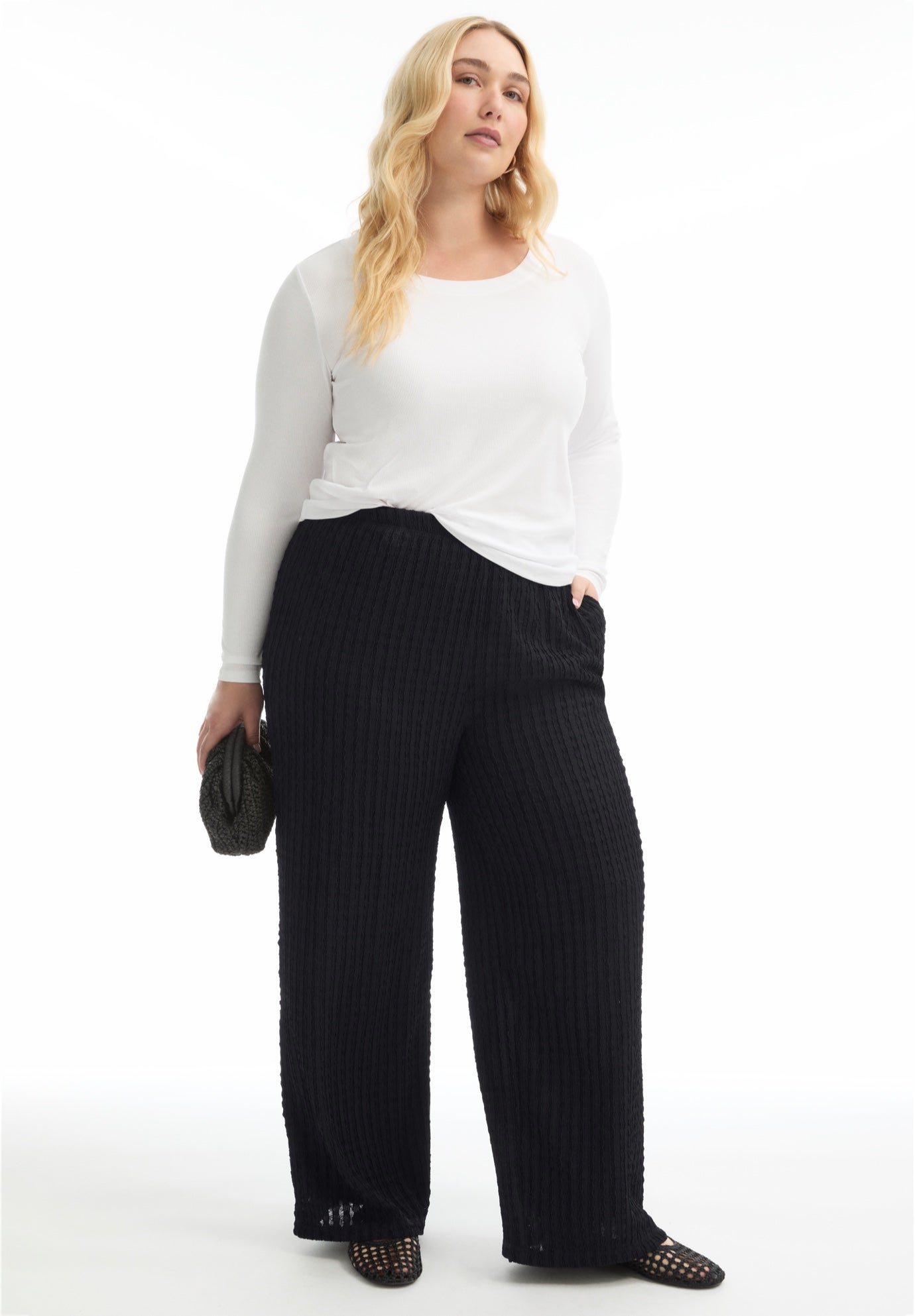 Knitted Pull-On Pants image number 3