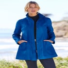 A-Line Zip Front Leather Jacket image number null