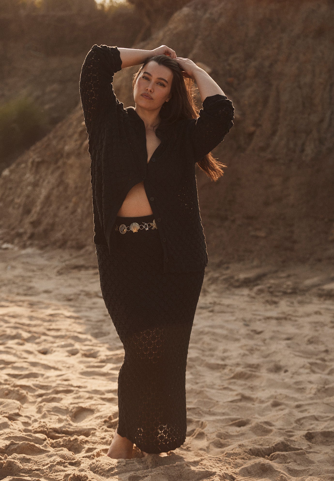 Crochet Button Down Shirt image number 0