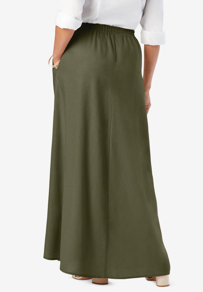 Linen Maxi Skirt image number 1