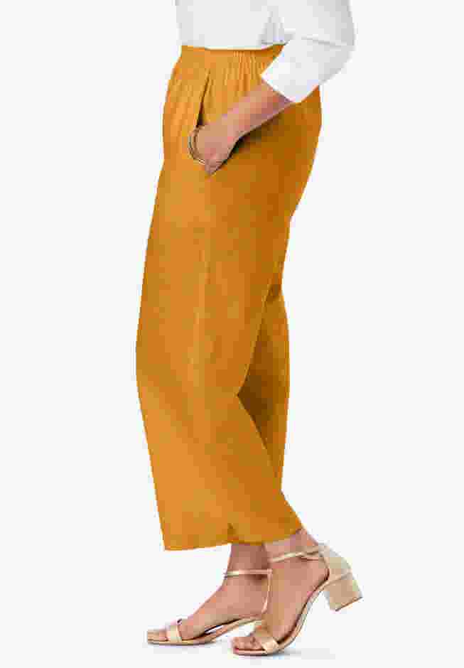 Wide Leg Linen Crop Pant image number 2